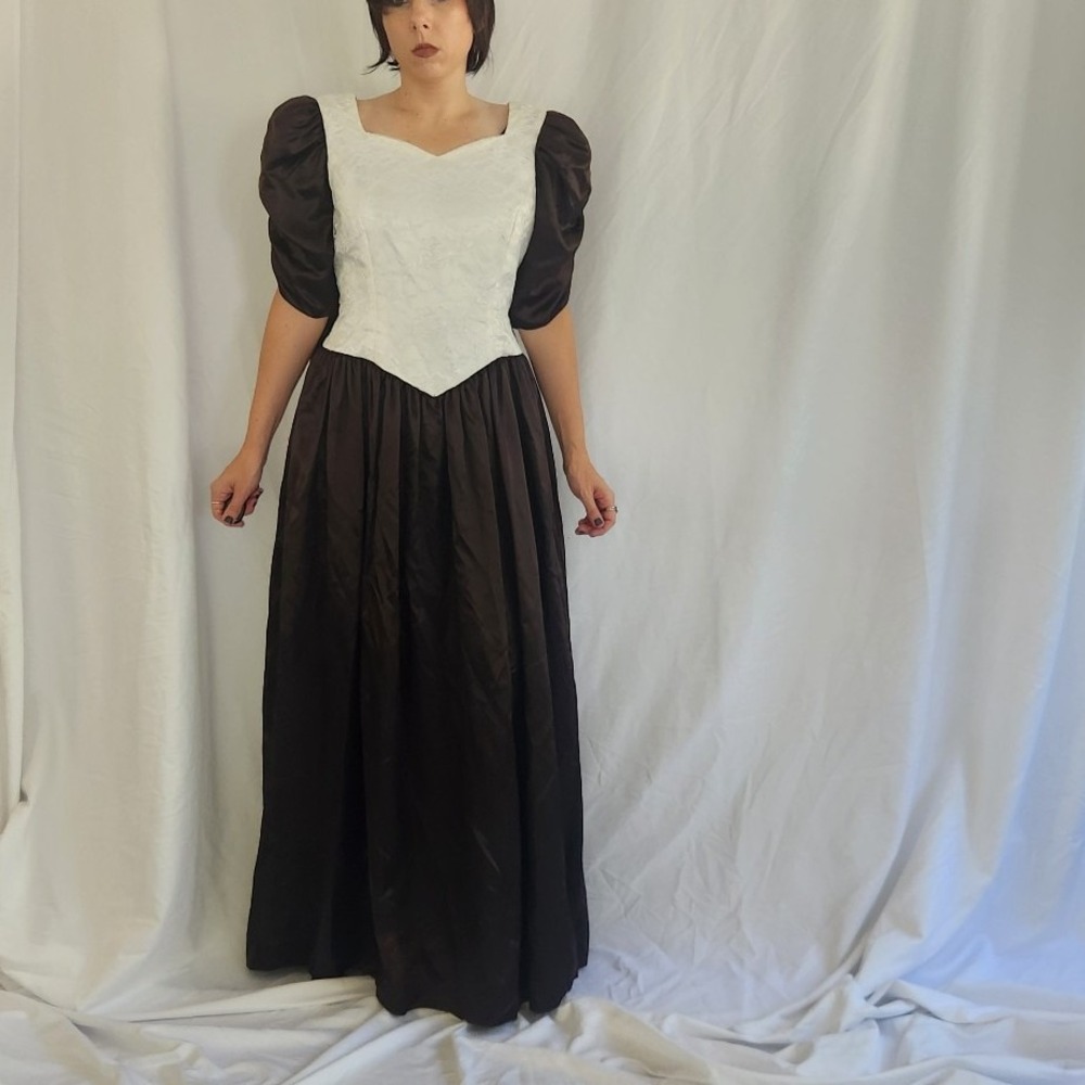 80s Black and White Prom Dress
